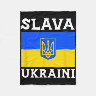 Ukraine Country Flag Pride Slava Ukraini 1 Fleece Blanket