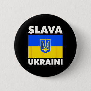 Ukraine Country Flag Pride Slava Ukraini 2 6 Cm Round Badge