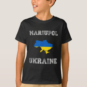 Ukraine Distressed Flag Mariupol Pride T-Shirt
