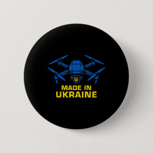 Ukraine Drone Patriotic Ukrainian Fpv Lovers 2 6 Cm Round Badge