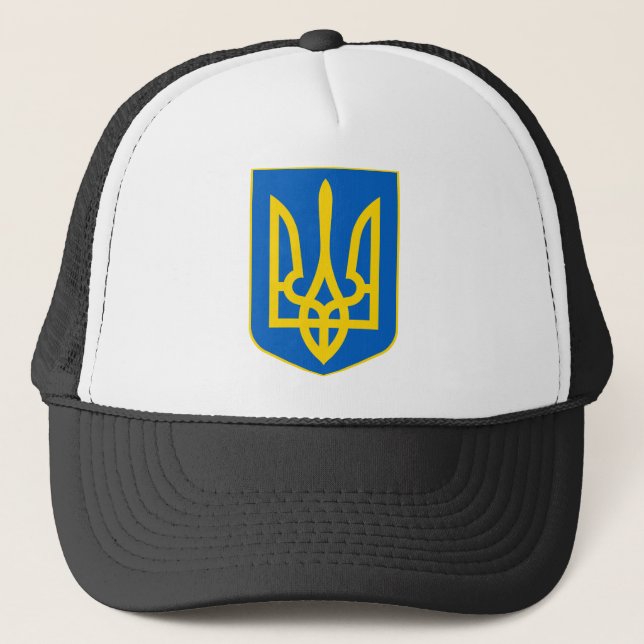 ukraine emblem trucker hat (Front)