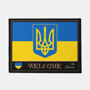 Ukraine Emblem, Ukrainian Flag mats /sport Welcome