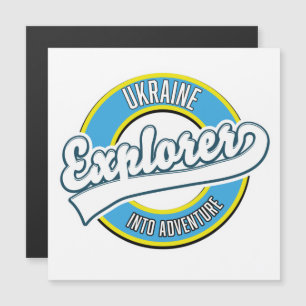 Ukraine explorer into adventure logo.