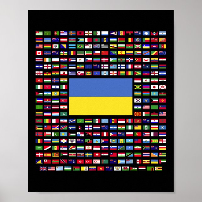 Ukraine Exploring World Flags  Poster (Front)