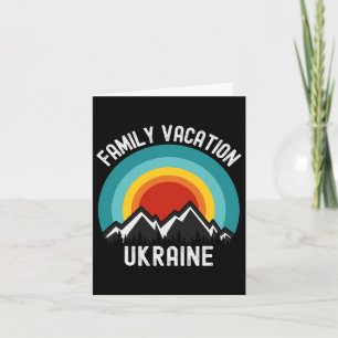Ukraine Family Vacation Matching Outfit  Card
