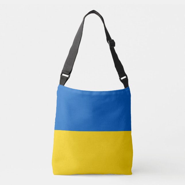 Ukraine fashion, shopping & Ukrainian Flag city Crossbody Bag (Front)