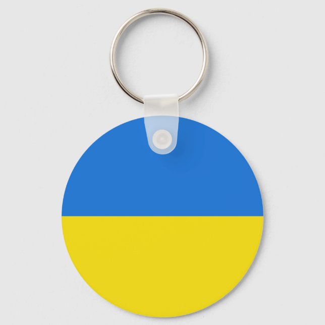 Ukraine Fisheye Flag Keychain (Front)