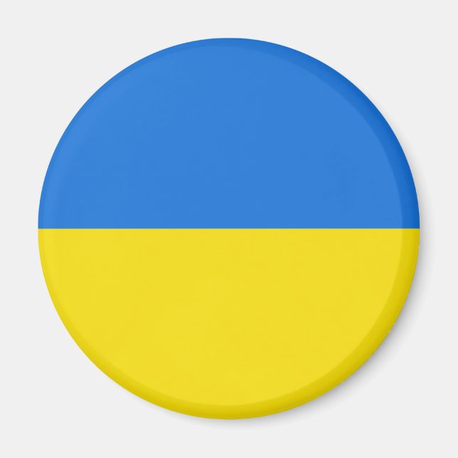 Ukraine Fisheye Flag Magnet (Front)