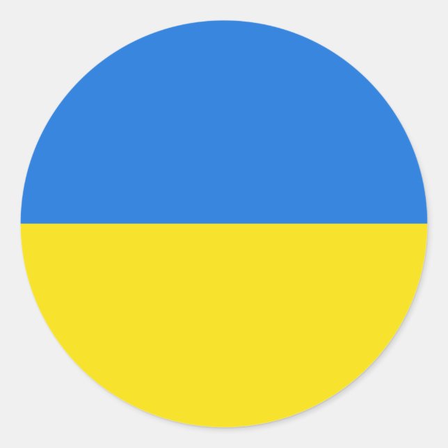 Ukraine Fisheye Flag Sticker (Front)