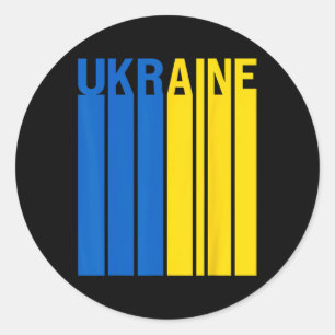 Ukraine Flag 3 Classic Round Sticker