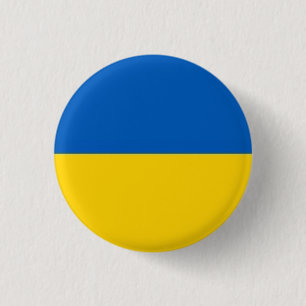 Ukraine Flag  3 Cm Round Badge