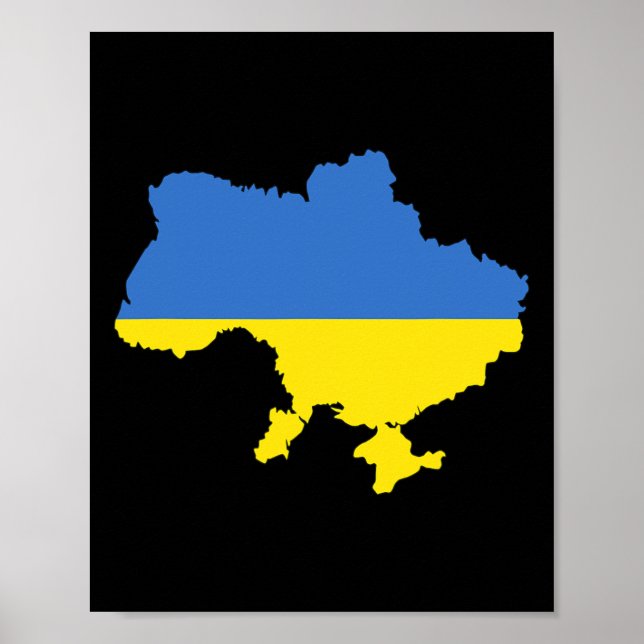 Ukraine Flag 4  Poster (Front)