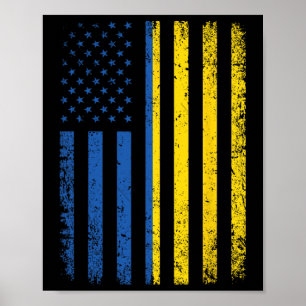Ukraine Flag 4th Of July Usa Ukrainian Flag Women  Poster