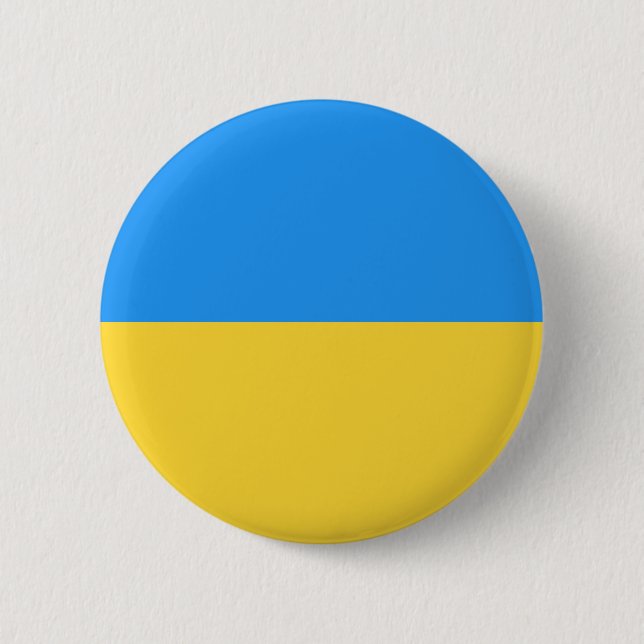 Ukraine flag 6 cm round badge (Front)