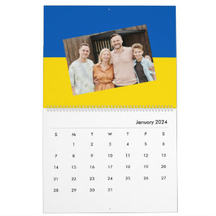 Ukraine Flag Add Photo український календар 2026 Calendar