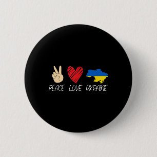 Ukraine Flag Against War Solidarity Peace  6 Cm Round Badge