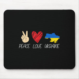 Ukraine Flag Against War Solidarity Peace Mouse Pad