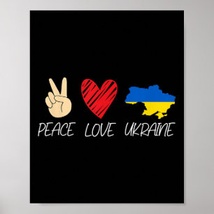 Ukraine Flag Against War Solidarity Peace Poster