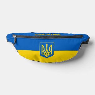 Ukraine flag and coat of arms bum bags