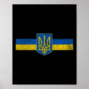 Ukraine Flag And Coat Of Arms Odessa Kiev 1  Poster