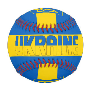 Ukraine Flag and Coat of Arms Patriotic Baseball