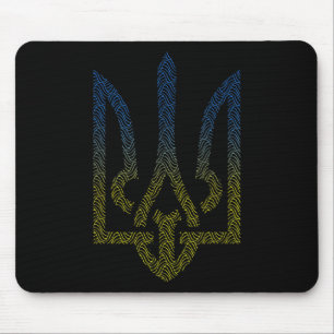 Ukraine Flag And Trident Ukrainian Mouse Pad