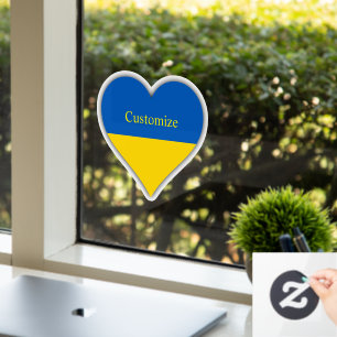Ukraine Flag Blue Yellow Heart Thunder_Cove