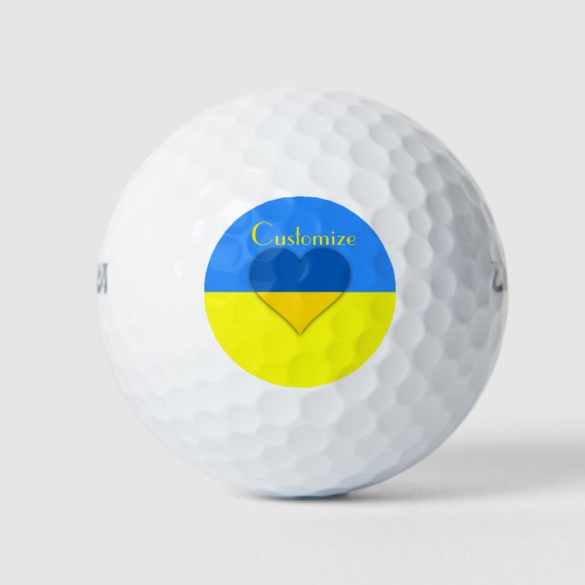 Ukraine Flag Blue Yellow Thunder_Cove  Golf Balls (Front)