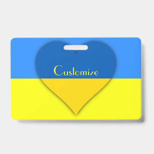 Ukraine Flag Blue Yellow Thunder_Cove ID Badge