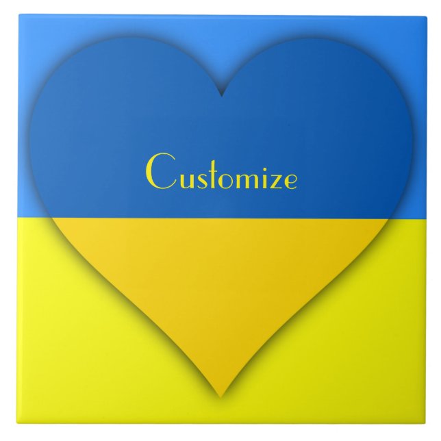 Ukraine Flag Blue Yellow Thunder_Cove  Tile (Front)