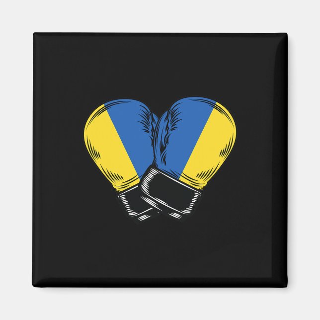 Ukraine Flag Boxing Boxer Ukrainian Flag  Magnet (Front)