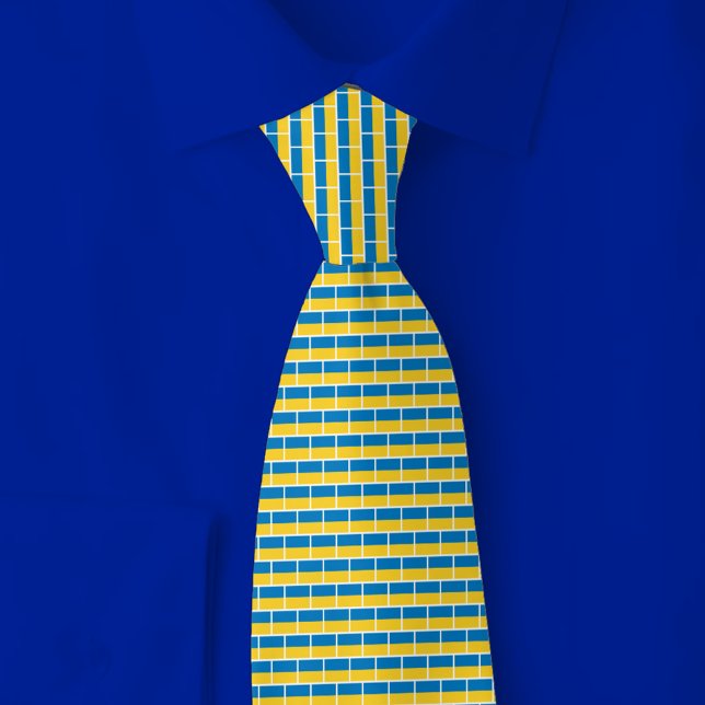 Ukraine Flag Brick Pattern Tie (Creator Uploaded)