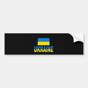 Ukraine flag bumper sticker