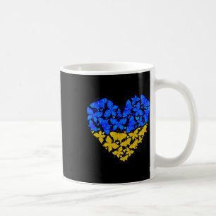 Ukraine Flag Butterfly Heart Vintage Ukrainian Lov Coffee Mug