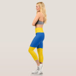 Ukraine Flag Capri Leggings<br><div class="desc">Flag of Ukraine. Ukrainian flag. Great gift with Ukraine flag. Simple horizontal bands of blue and yellow.</div>