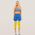 Ukraine flag capri leggings<br><div class="desc">An ideal gift for all those who are patriotic of their country!</div>