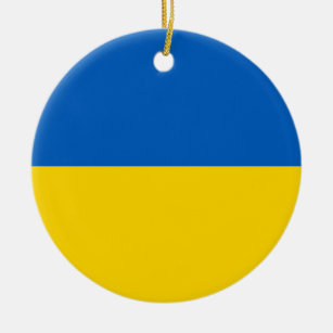 Ukraine Flag Ceramic Tree Decoration