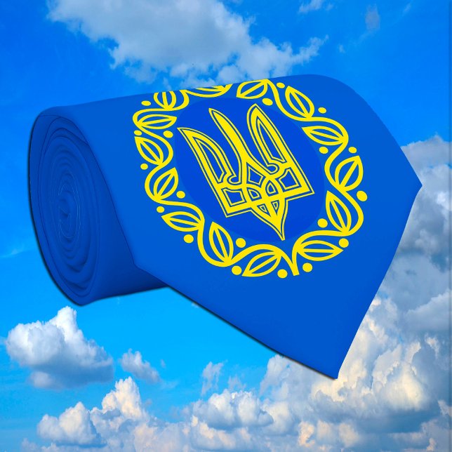 Ukraine, Flag, Coat of Arms, Ukrainian Tryzub Tie (Creator Uploaded)