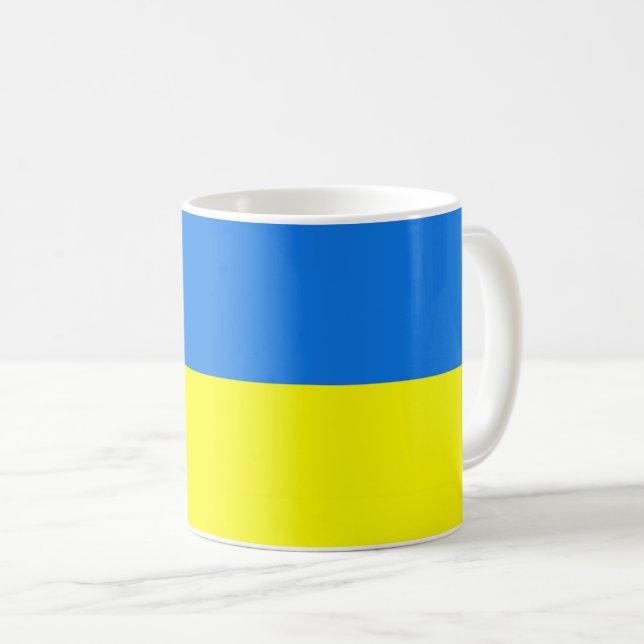 Ukraine Flag Coffee Mug (Front Right)