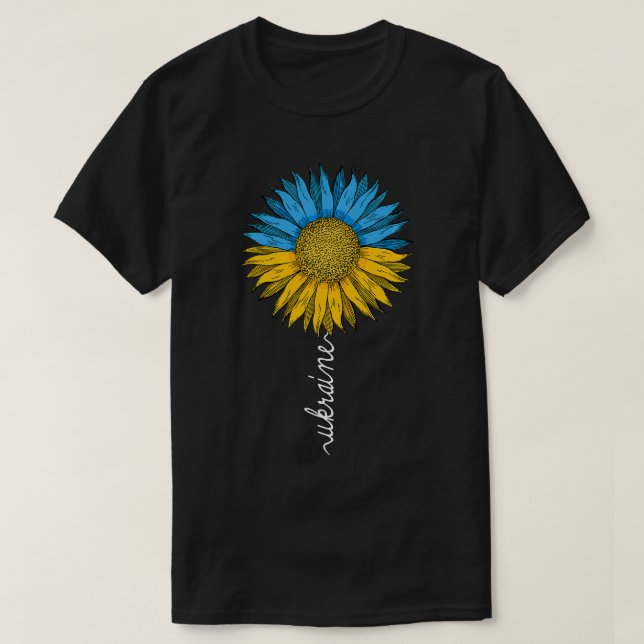Ukraine Flag Colors Sunflower Ukrainian Lovers Lov T-Shirt (Design Front)
