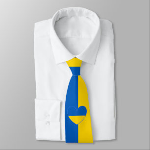 Ukraine Flag Colours blue and yellow Neck Tie