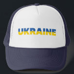 Ukraine Flag Colours Yellow Blue Modern Simple Trucker Hat<br><div class="desc">Design is blue and yellow,  Support Ukraine.</div>