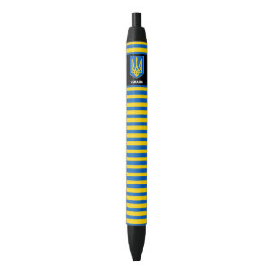 Ukraine Flag Cute Patriotic Black Ink Pen