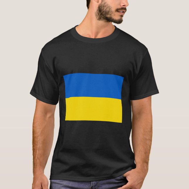 Ukraine Flag Design  T-Shirt (Front)