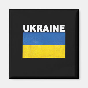 Ukraine Flag Distressed-effect Design Magnet