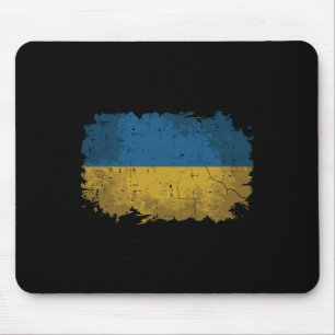 Ukraine Flag Distressed Ukrainian Patriotic Men Wo Mouse Pad