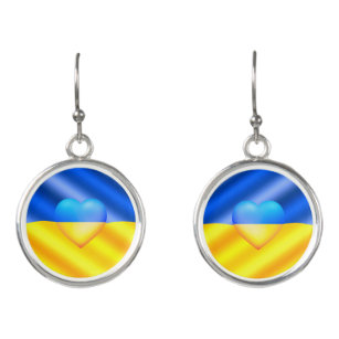 Ukraine Flag Earrings Freedom - Peace