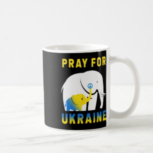 Ukraine Flag Elephant Vintage Ukrainian Ukraine Coffee Mug