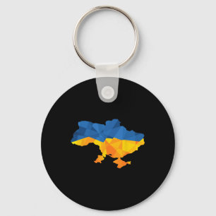 Ukraine Flag Emblem Map Patriot For Men And Women  Key Ring