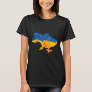Ukraine Flag Emblem Map Patriot For Men And Women T-Shirt